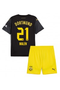 Borussia Dortmund Donyell Malen #21 Babytruitje Uit tenue Kind 2024-25 Korte Mouw (+ Korte broeken)